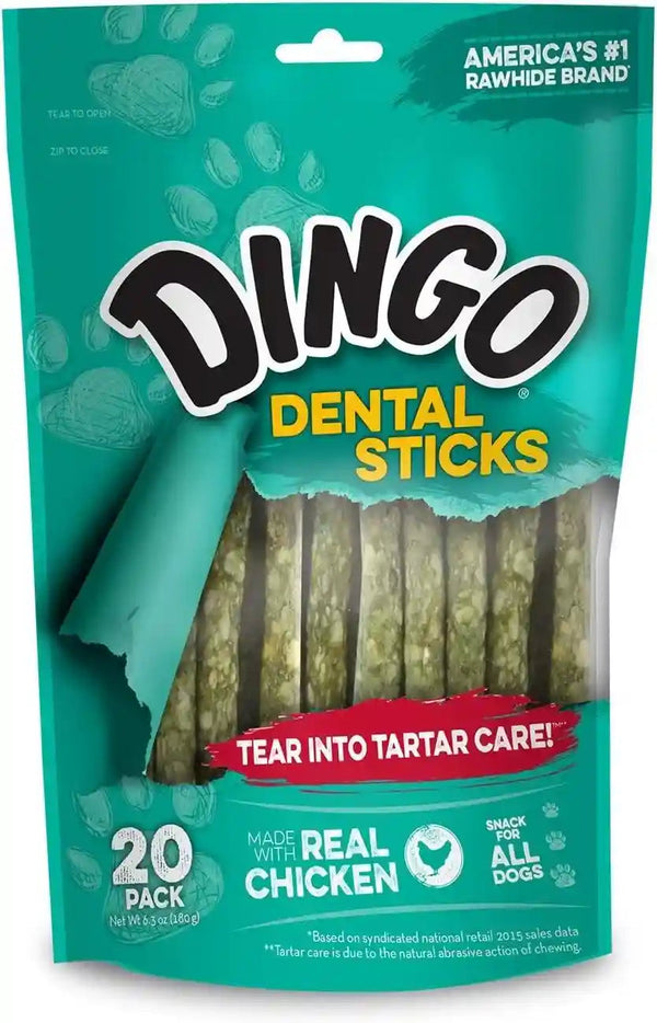 Dingo Dental Sticks Dog Treats with Real Chicken & Parsley, 48 Count | Real Parsley Freshens Breath, Chewing Reduces Tartar & Plaque, Fully Digestible, for Adult Dogs11
