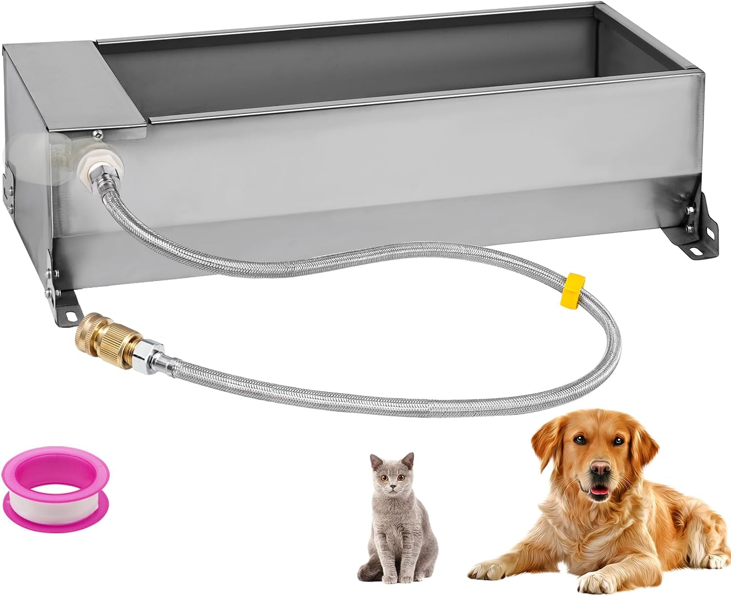 automatic-livestock-water-trough-large-capacity-self-filling-dog-waterer-outdoor-animal-drinking-water-bowl-dispenser-with-float-valve-stainless-steel-water-trough-for-horse-goat-pig-dog-sheep