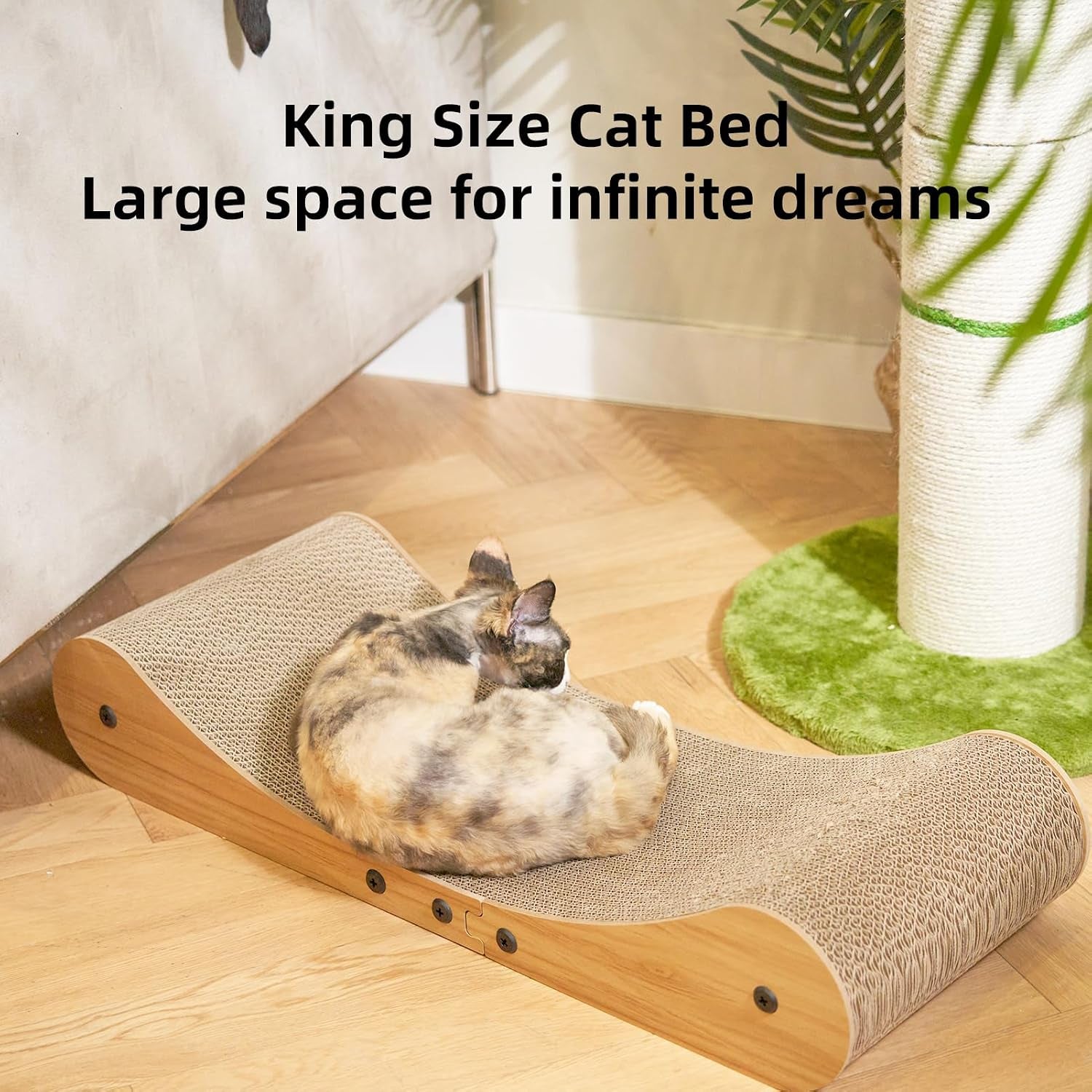 nekosan-cat-scratcher-cardboard-bed-27-5-extra-large-cat-scratch-sofa-bed-cat-scratcher-lounge-bed-for-indoor-cats-27-5-x-10-inches-cat-couch-bed-scratching-board
