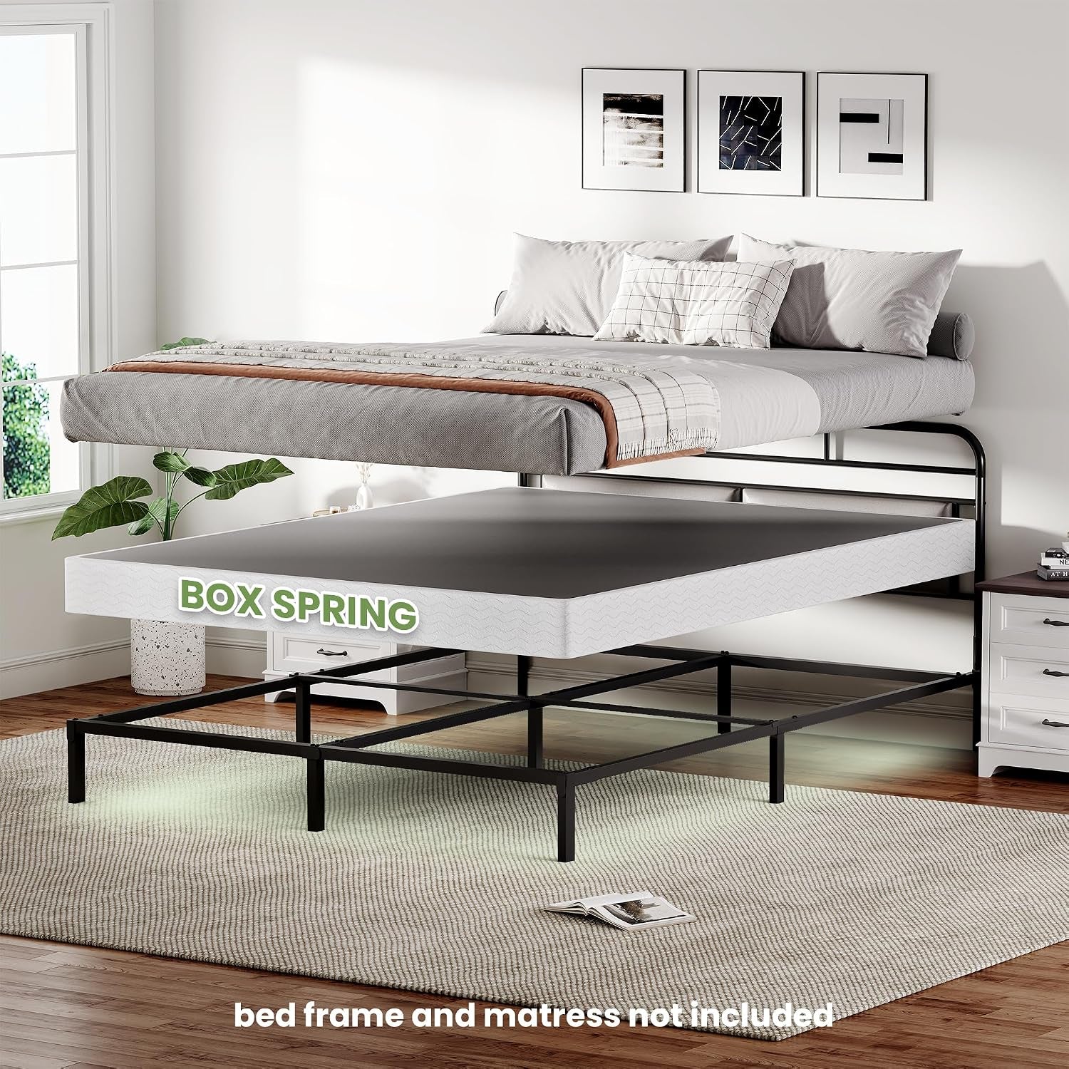 7-inch-box-spring-for-queen-bed-quick-assembly-queen-size-metal-mattress-foundation-with-fabric-cover-strong-steel-frame-heavy-duty-low-profile-bed-frame-base-cama-queen-upgraded-version