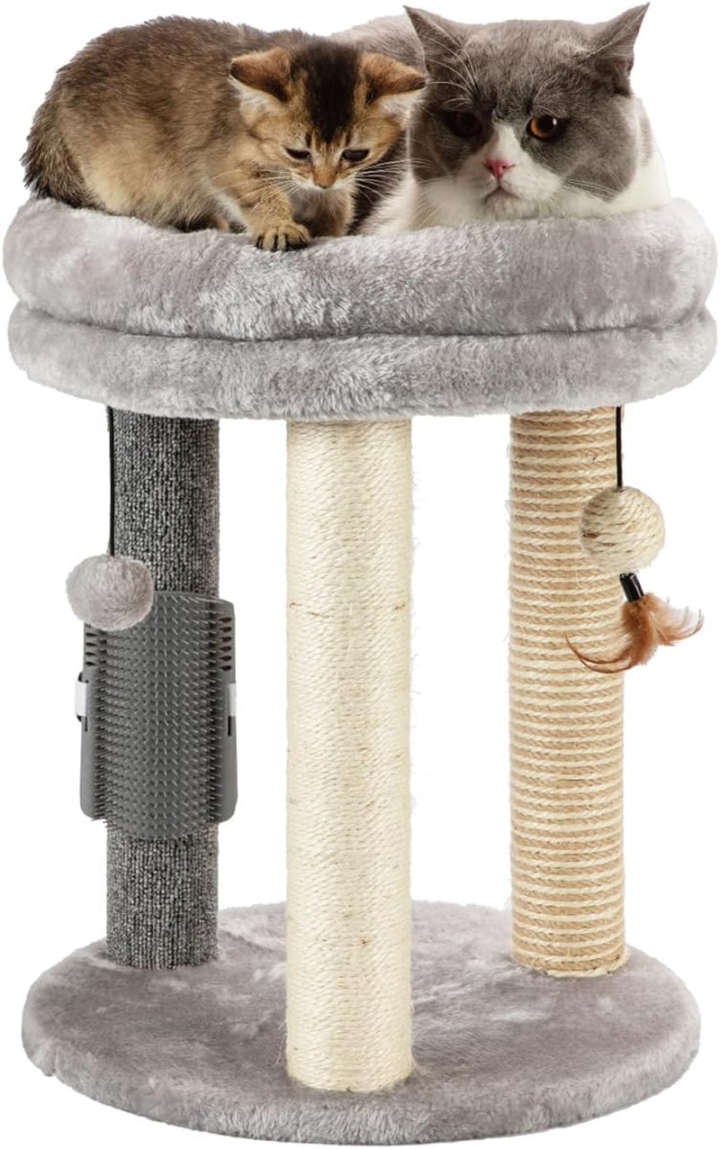 mecool-4in1-small-cat-tree-scratching-post-with-tower-soft-bed-sisal-carpet-jute-posts-with-three-hanging-ball-toys-and-massage-brush-for-indoor-cats-and-kittens