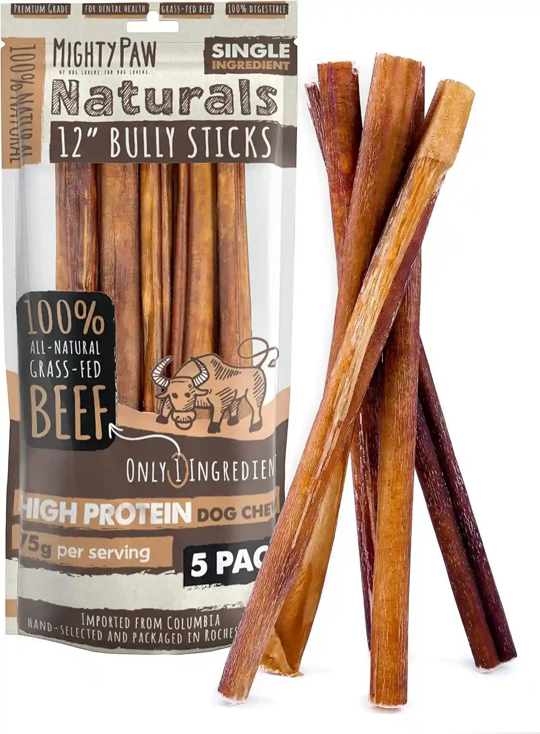 mighty-paw-12-bully-sticks-for-dogs-large-medium-and-small-breeds-chew-single-ingredient-grass-fed-lower-odor-5-pack-high-protein-boredom-buster-all-natural-sticks