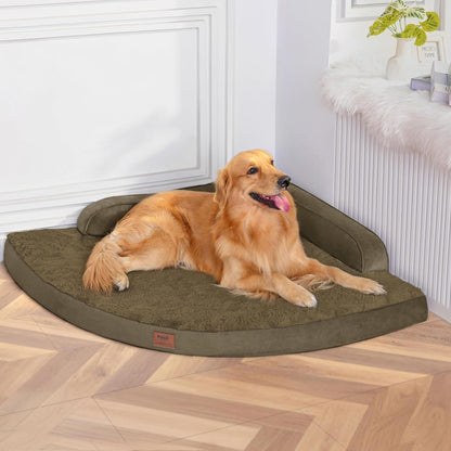 MEKIY Orthopedic Waterproof Dog Bed with Sides for Extra Large Sizes Dogs | Egg Crate Foam, Waterproof Liner, Anti-Slip Bottom, Space-Saving, Perfect for Corners and Sofa Edges, 40 X 40 Inch37