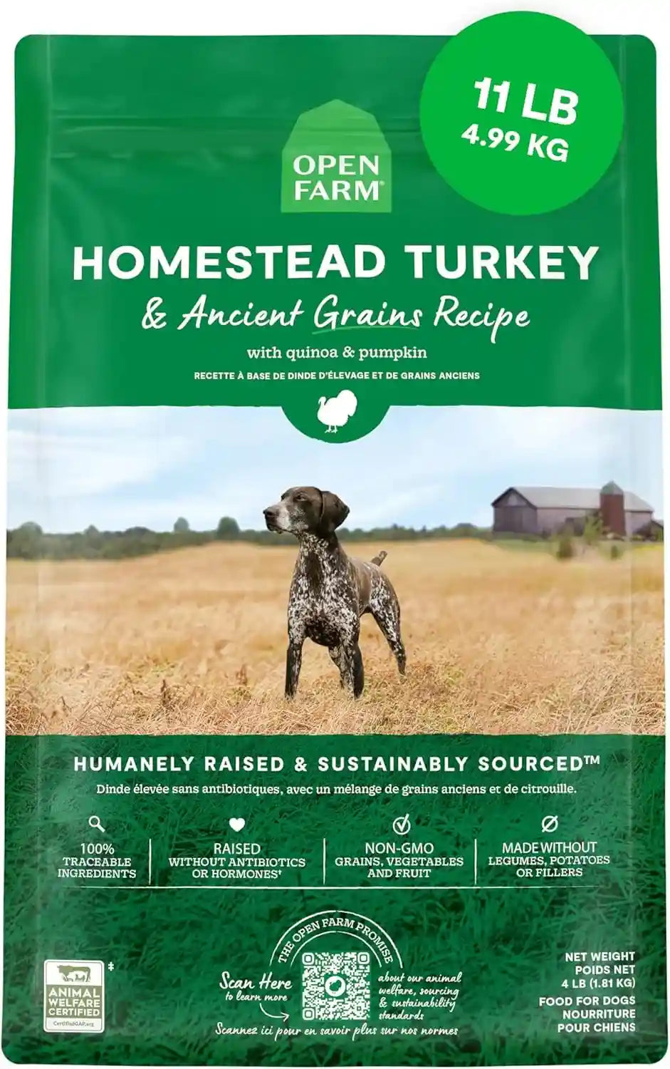 open-farm-ancient-grains-dry-dog-food-wild-caught-salmon-kibble-22lb-bag-all-life-stages-all-breed-sizes-protein-rich-nutrient-dense-100-traceable-ingredients-non-gmo-fruits-veggies