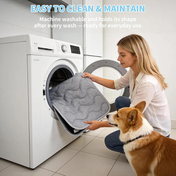Dog Cooling Mat Q-Max>0.4 39.4" *27.6" Self Cool Pad for Dogs and Cats with Anti-Slip Bottom, Washable Portable Pet Sleeping Pad for Summer，Larger Size Grey5