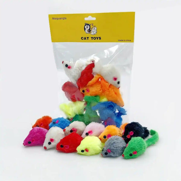 12PCS Cat Mouse Toys,Faux Fur Cat Mice Toys with Plastic Body, Interactive Catnip Toys for Indoor Cats,Perfect for Kittens, Cats, and Puppies!… | Realistic 3.9In Size with a Durable Plastic Body and Rattling Sound, Perfect for Indoor Cats, Kittens and Puppies1