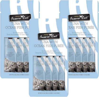 Fussie Cat, 0.5 Ounces Each, 50 Tubes, Ocean Fish Variety 10 Flavors28