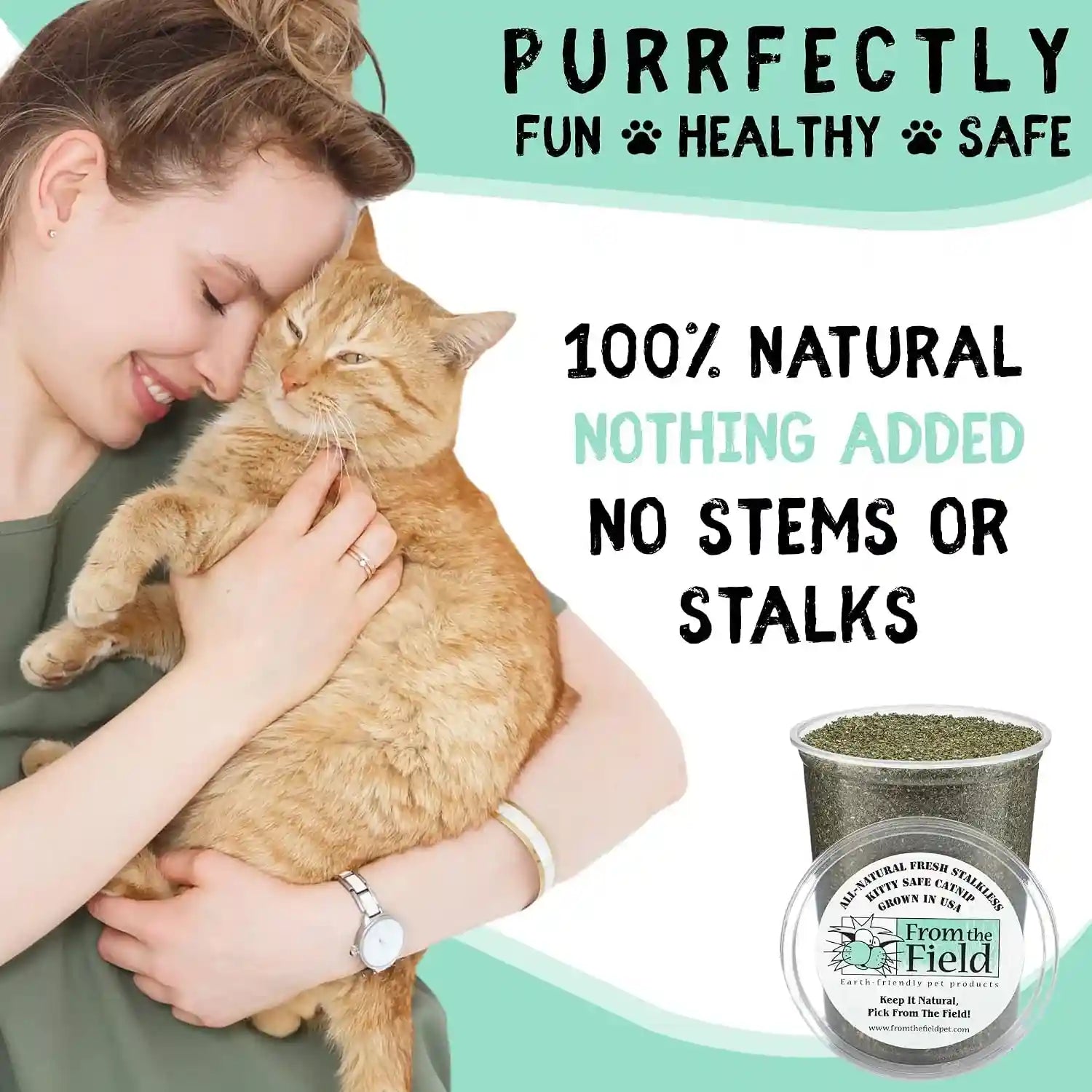 from-the-field-fine-ground-stalkless-catnip-premium-usa-grown-catnip-for-toys-playtime-fresh-potent-non-toxic-eco-friendly-safe-for-kittens-cats-resealable-6-oz-tub