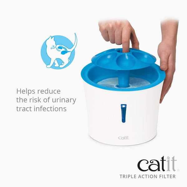 Catit Triple Action Replacement Original Water Fountain Filters, 5 Pack – Official Replacement Filters for Catit Cat Drinking Water Fountains2