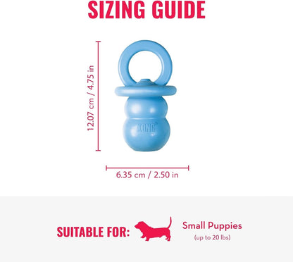 KONG Puppy Binkie - Pacifier Dog Toy for Puppies - Stuffable Treat Chew Toy for Treats - Durable Natural Rubber for Teething Puppy - for Small Puppies - Blue3
