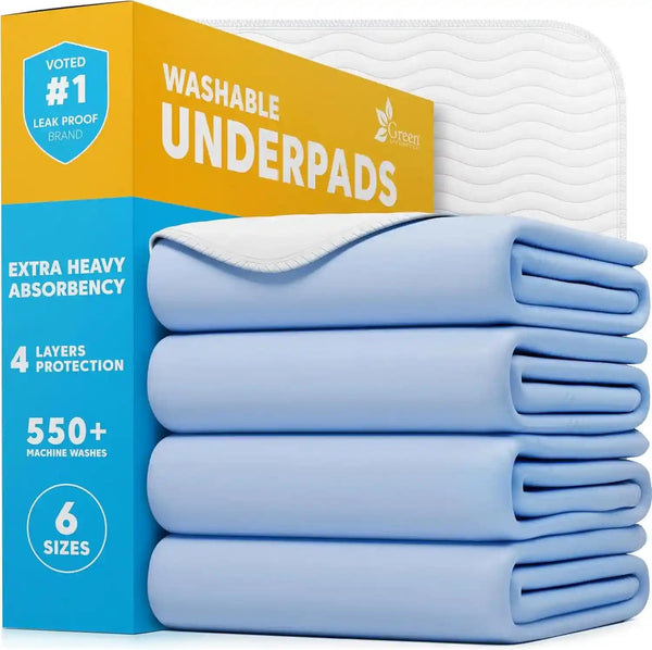 GREEN LIFESTYLE Washable Pee Pads for Dogs - Waterproof Reusable Puppy Pads with Anti-Slip Backing, Pet Training Pad for Puppy Playpen, Crate, Whelping Box, Potty Training (Pack of 6 - 30X34)10