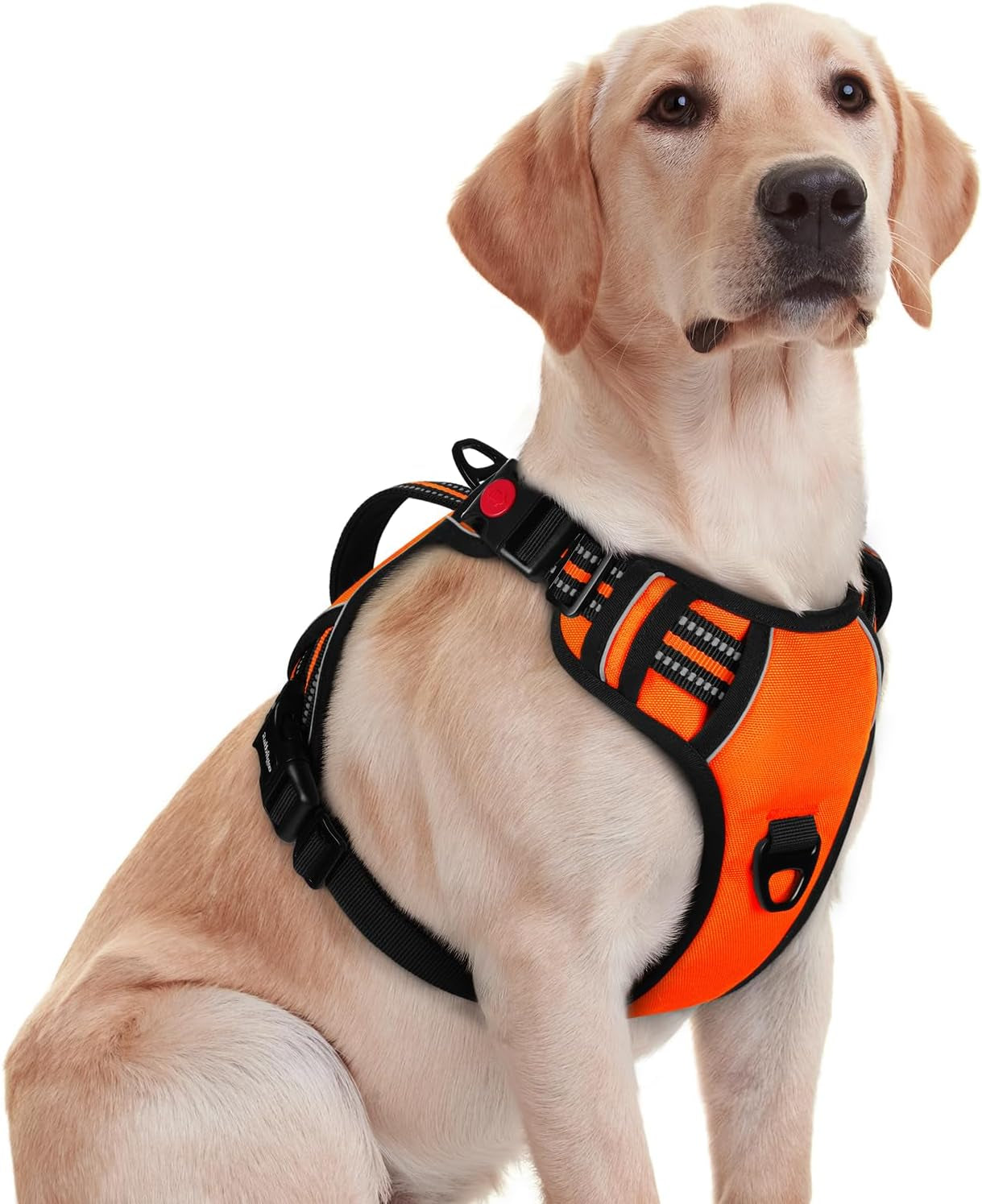 rabbitgoo-large-dog-harness-easy-wear-with-3-buckles-and-lift-handle-no-pull-with-front-clip-for-walking-adjustable-soft-padded-reflective-easy-control-pink-large