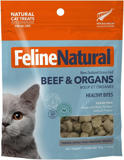 Feline Natural Freeze Dried Cat Treats – New Zealand Single-Source Protein Treats for Cats - Grain-Free Healthy Cat Snacks, Lamb Bites, 1.76Oz10