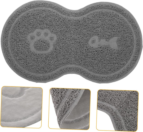Cat Litter Box Mat PVC Cat Bowl Mat: Nonslip Waterproof for Litter Box That Ches - for under Pet Food Bowl, 17.7 X 10.2 X 0.2 Inch6