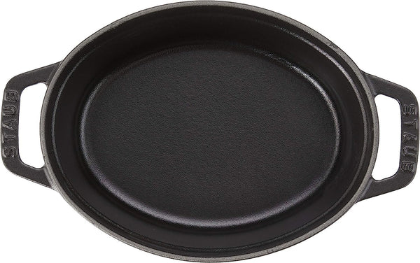 Staub Cast Iron 1-Qt Oval Cocotte - Matte Black, Made in France6