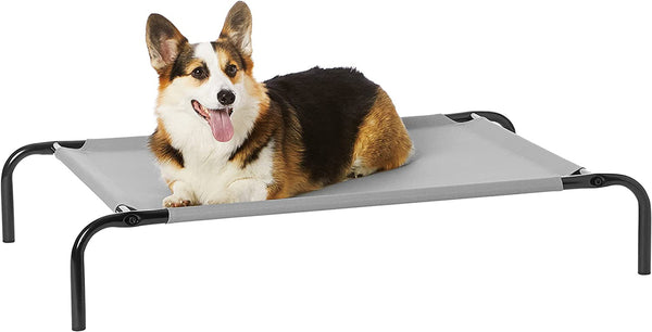 Amazon Basics Cooling Breathable Elevated Dog Bed with Metal Frame for Large Dogs, 51" X 31" X 8", Grey16