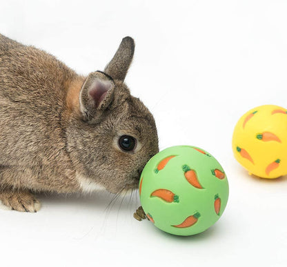 Niteangel Treat Ball, Snack Ball for Small Animals (Small, Yellow & Green)2