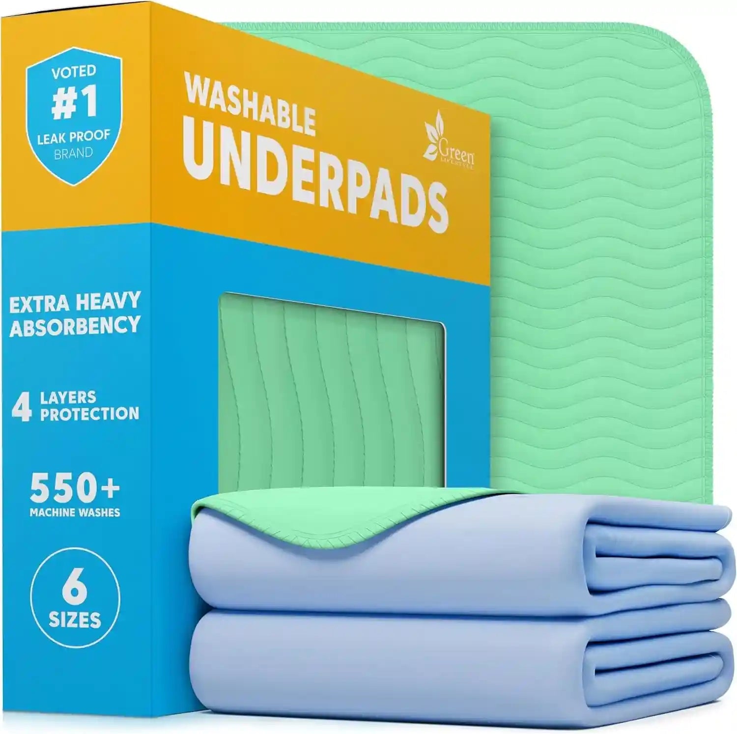 green-lifestyle-washable-pee-pads-for-dogs-waterproof-reusable-puppy-pads-with-anti-slip-backing-pet-training-pad-for-puppy-playpen-crate-whelping-box-potty-training-pack-of-6-30x34