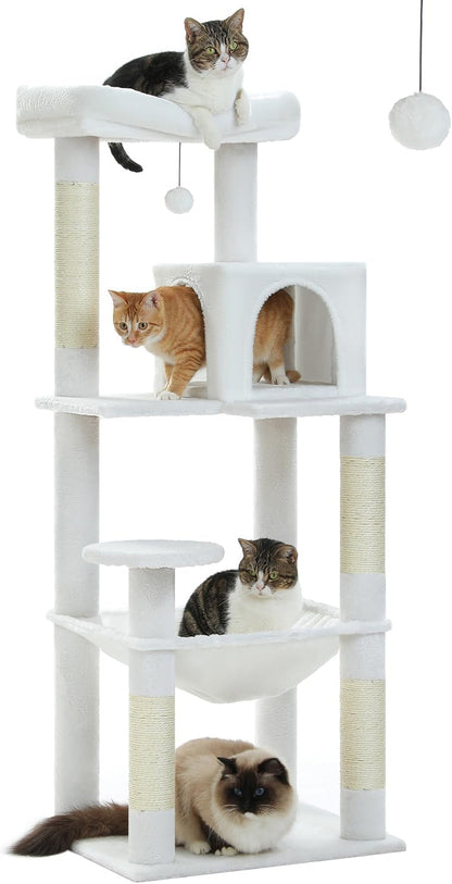 MUTTROS Mushroom Cat Tree Tower with Removable Scratcher, Large Hammock, Condo, Perch, 3 Sisal Posts – Multi-Level Cat Tree for Indoor Cats, Cute Cat Tower for Small Space Homes23