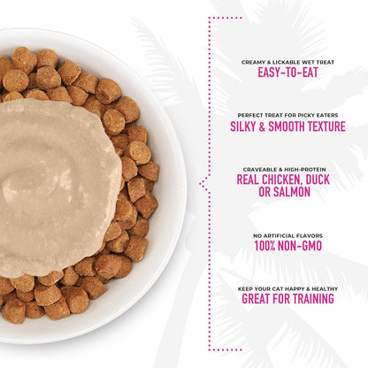 Tiki Cat Stix Mousse Treats, Single Serve Indulgent Lickable Treat or Dry Food Topper, Variety Pack with Salmon, Chicken, and Tuna, 3 Oz. Pouch5