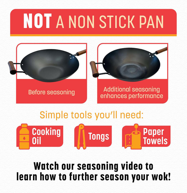 Joyce Chen Classic Series 9.5-Inch Preseasoned Carbon Steel Stir Fry Pan3