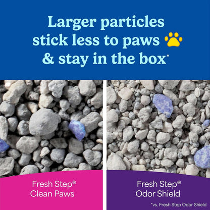 Fresh Step Clean Paws Multi Cat Clumping Litter with Febreze Freshness, Ammonia Block Technology, Low Tracking, 22 Lb. Box4