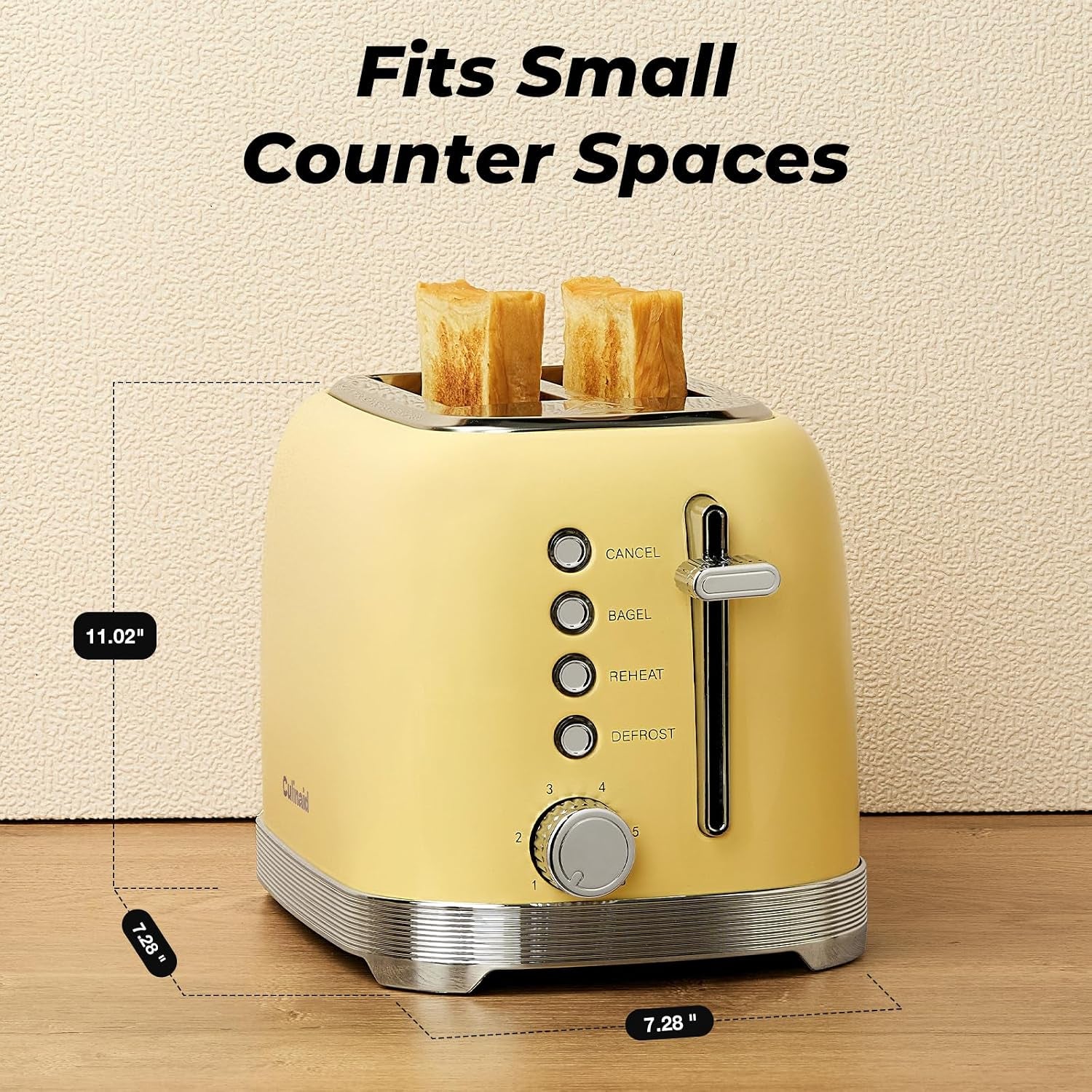 toaster-2-slice-retro-stainless-steel-yellow-1-5-extra-wide-slots-with-bagel-defrost-reheat-cancel-functions-6-bread-shade-settings-removable-crumb-tray
