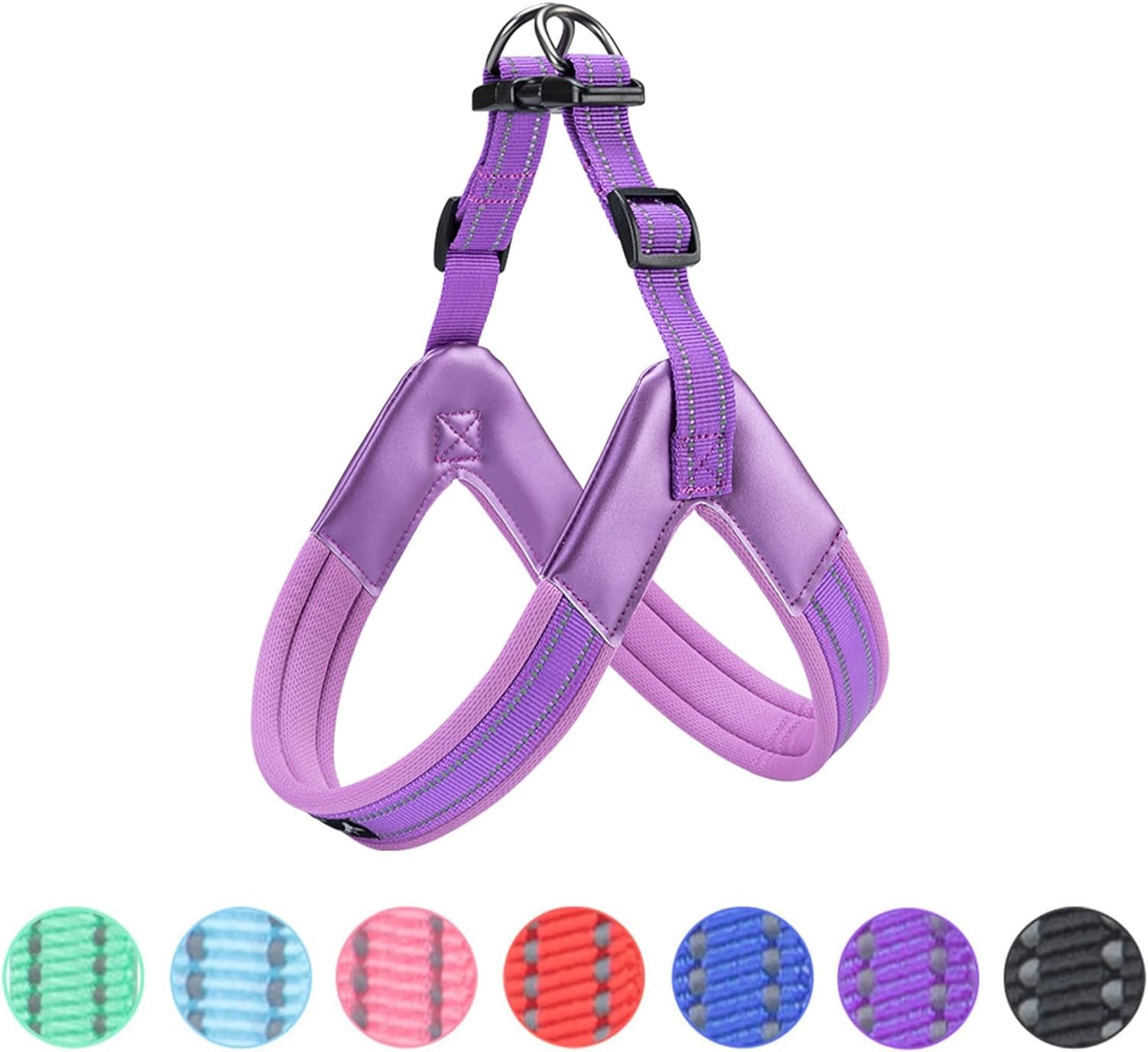 excellent-elite-spanker-no-pull-dog-harness-step-in-adjustable-reflective-vest-soft-padded-easy-pet-chest-strap-with-leash-clips-for-small-medium-large-dogs-walking-trainingpink-s