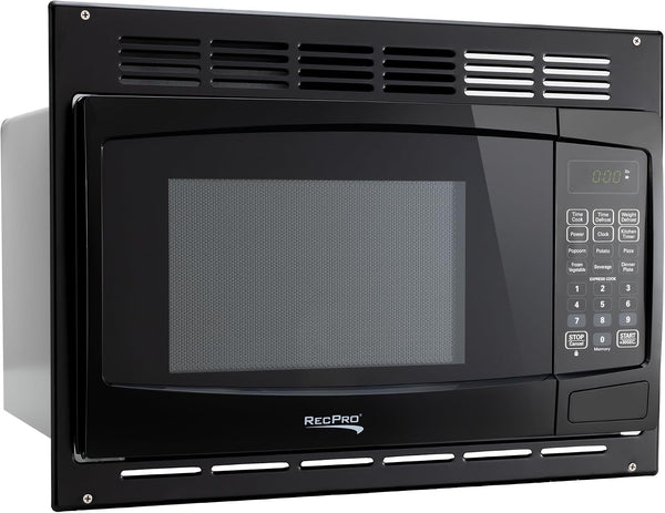 1.0 Cu. Ft. RV Microwave with Trim Kit, Black | 900W Cooking Power, 8 Express Cook Presets, 10 Power Levels, Instant Start1