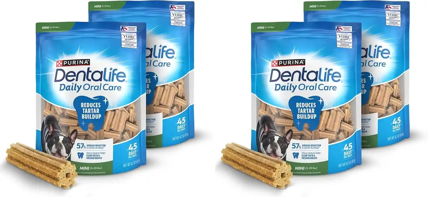 dentalife-daily-oral-care-dog-treats-for-small-dogs-5-20-lbs-chewy-dental-treat-to-freshen-breath-and-fight-tartar-chicken-flavor-14-7-oz-each-45-chews-each-90-total-chews-45-ct-pouch