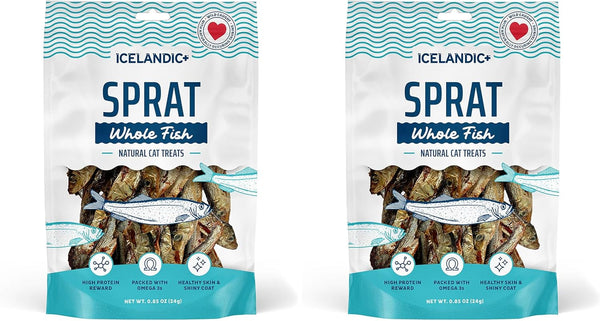 Icelandic+ Whole Sprat Cat Treats - 0.85 Oz Wild-Caught Crunchy Fish Snacks | Single Ingredient Air-Dried 2.5-3" Fish, High Protein & Omega-3 for Skin & Coat Health, No Additives or Fillers8