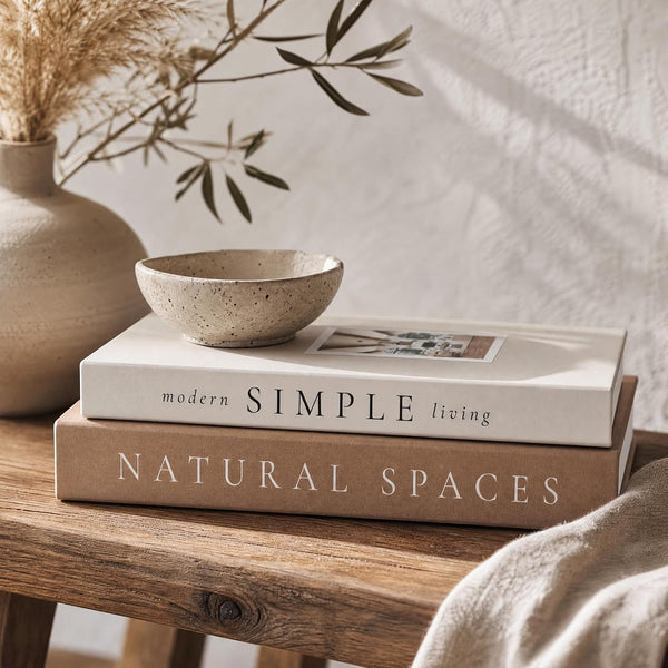 Beautiful Decorative Books Set of 2 Boxes for Coffee Table & Mantel Decor | Aesthetic Modern Home Decoration for Your Bookshelf or Mantel Shelf, Fake/Faux Books Double as Photo Storage or Keepsake Box1