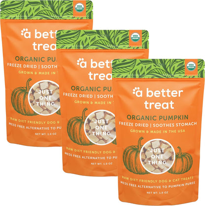 A Better Treat – Freeze Dried Organic Pumpkin Dog and Cat Treats, Organic, Single Ingredient | Natural, Healthy, Diabetic Friendly | Made in the USA7