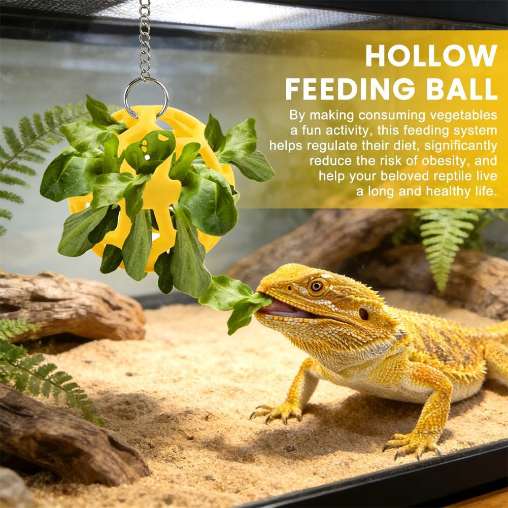 bearded-dragon-enrichment-toys-feeder-ball-set-vegetable-feeder-ball-bell-ball-exercise-balls-interactive-feed-toys-bells-reptile-tank-accessories-for-reptile-lizard-gecko-yellow
