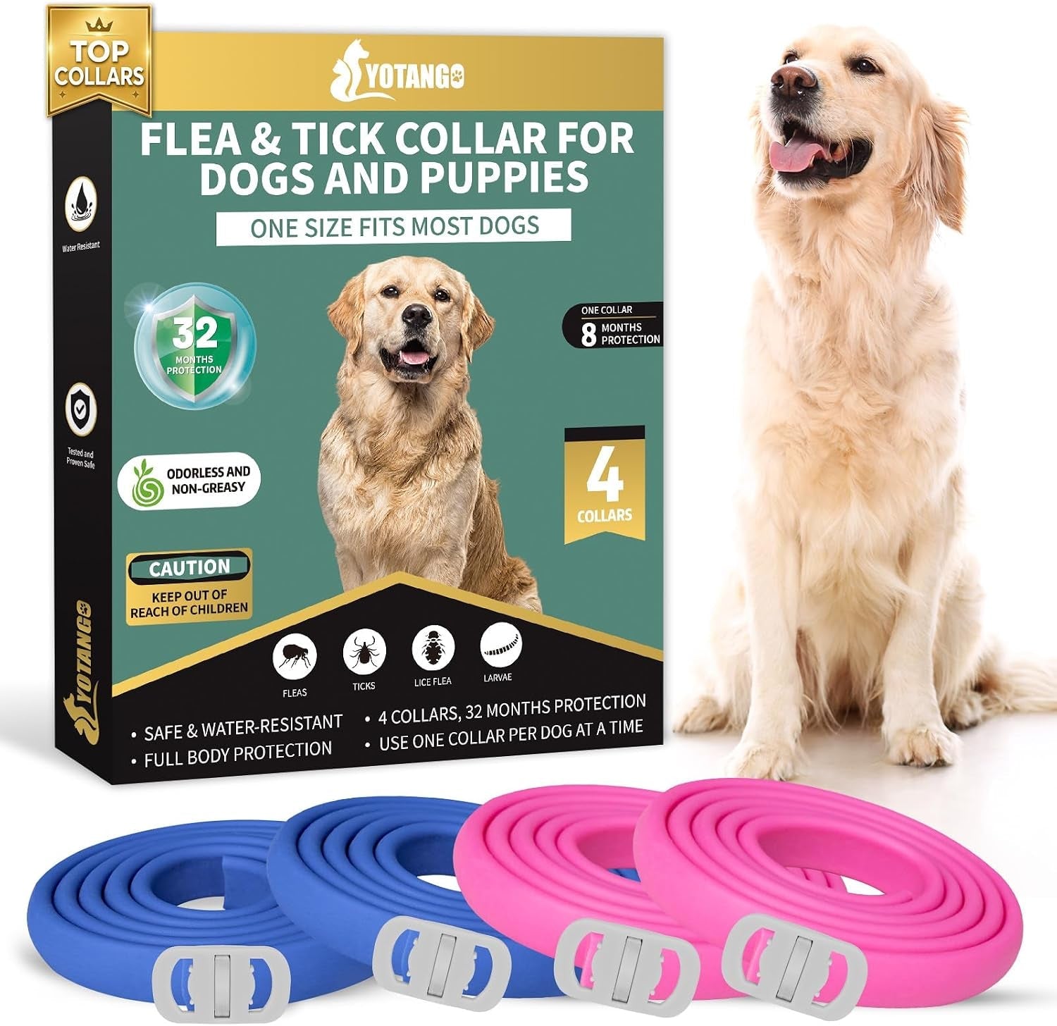 yotango-flea-collar-for-dogs-dog-flea-and-tick-collar-4-pack-32-months-waterproof-adjustable-and-lightweight-for-dogs-and-puppies-four-collars-offer-32-months-and-start-within-24-hours