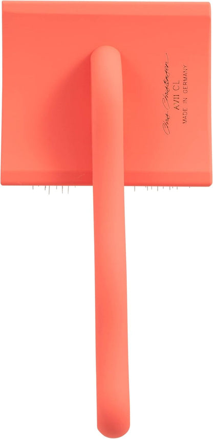 Chris Christensen Big G Dog Slicker Brush for Dogs (Goldendoodles, Labradoodles, Poodles), Groom like a Professional, Fluff Detangle Style, Saves Time Energy, Coral, Large3