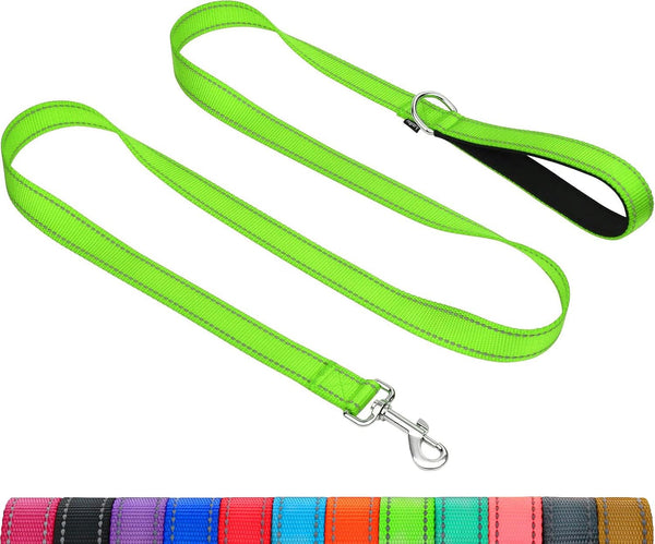 Taglory Reflective Dog Leash for Small Dogs, 3/4In X 6Ft, Black | Ideal for Night Walking, Strong for Sudden Pulls, Lightweight & Gentle on the Neck, Soft Padded Handle14