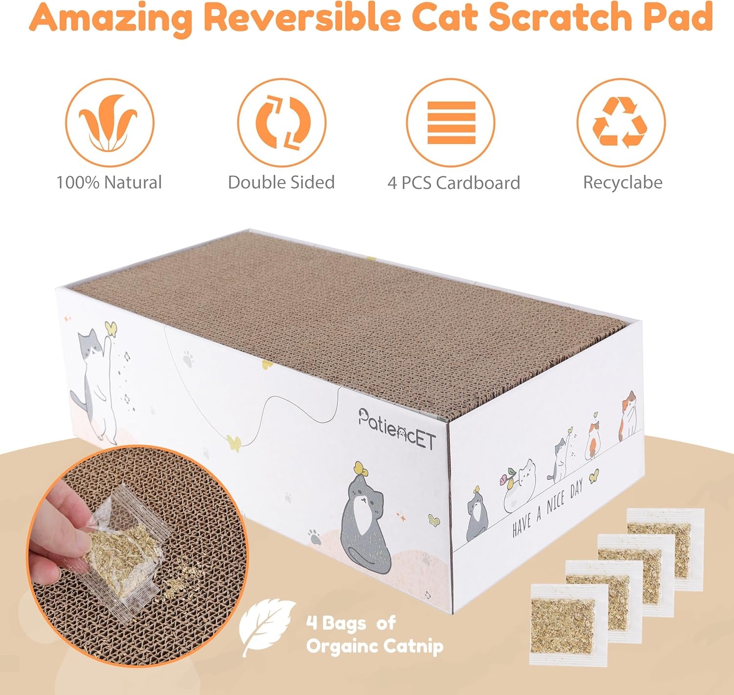 patiencet-cat-scratch-pad-with-box-4-pack-cardboard-cat-scratcher-lounge-bed-for-indoor-cats-reversible-corrugated-scratching-board-refill-with-catnip