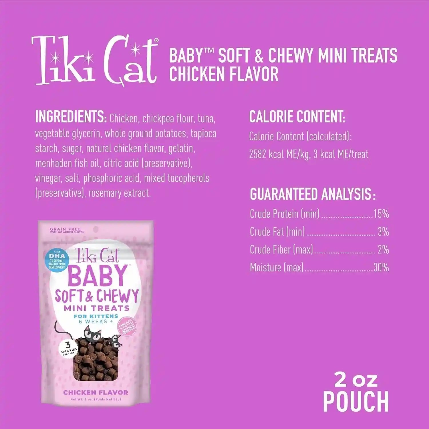 tiki-cat-baby-soft-chewy-chicken-flavored-low-calorie-mini-treats-for-kittens-6-weeks-2-oz-pouch-pack-of-2