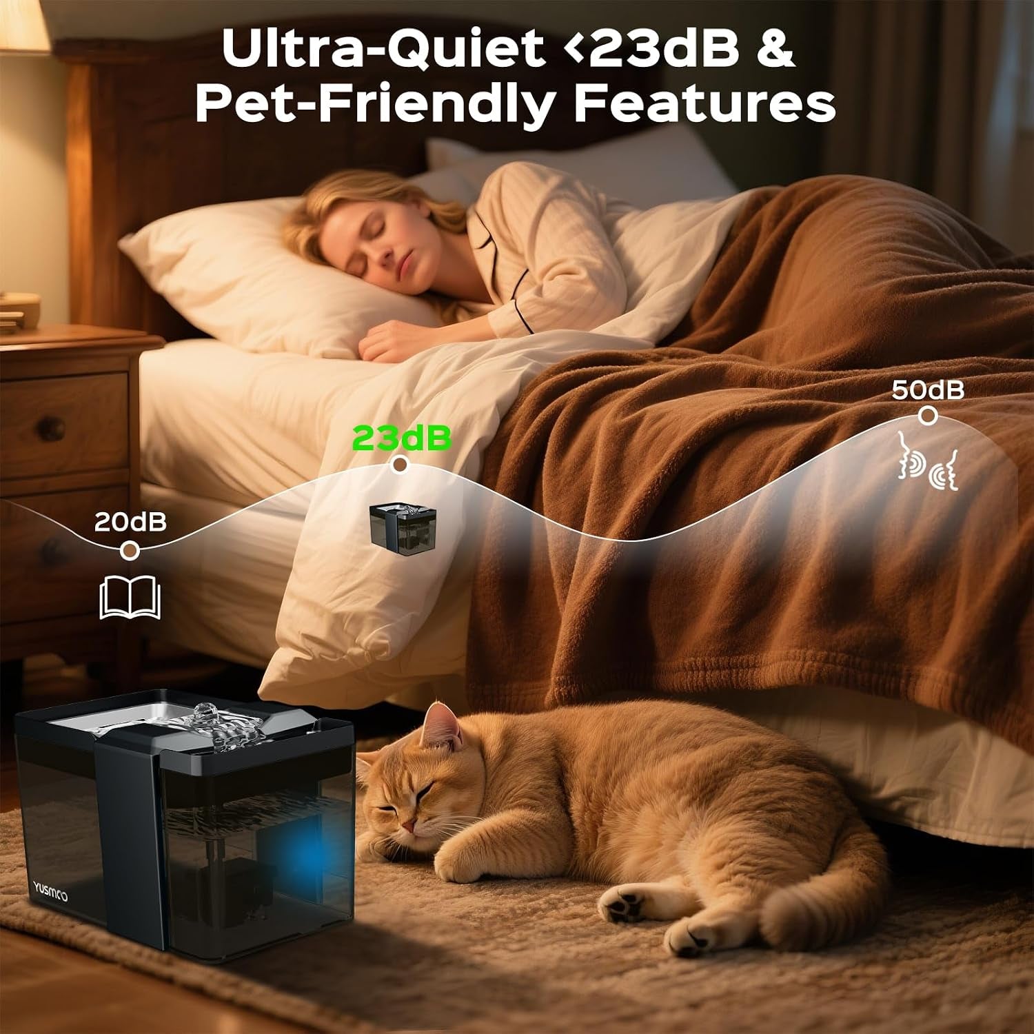 automatic-cat-water-fountain-2-2l-74oz-pet-fountain-with-304-stainless-steel-drinking-top-ultra-quiet-pump-triple-filtration-led-water-level-alert-bpa-free-plastic-for-cats-and-small-dogs