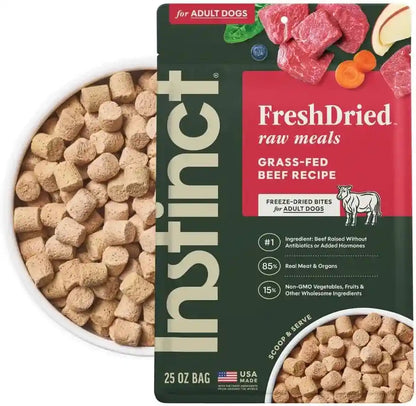 Instinct Freeze-Dried Meals, Freshdried Bites, Natural Dog Food, Grain-Free - Grass-Fed Beef, 25 Oz. Bag1
