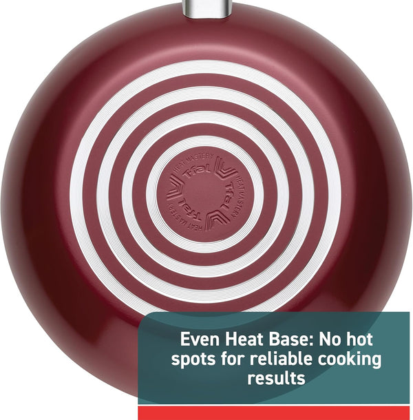 Essence, 20 Piece Non-Stick Pots and Pans Cookware Set, Red5