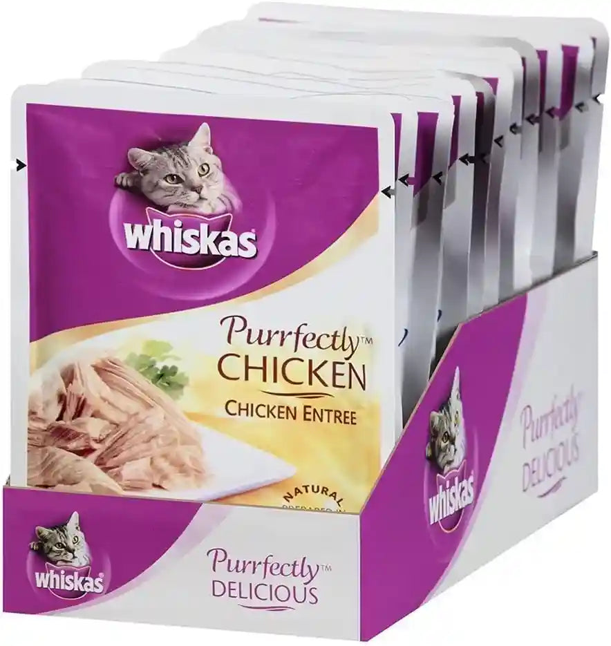 whiskas-purrfectly-chicken-wet-cat-food-pouches-3-oz-24-count-real-chicken-in-natural-juices-natural-ingredients-flake-texture-nutritionally-complete-for-adult-cats-flavor-lock-pouch