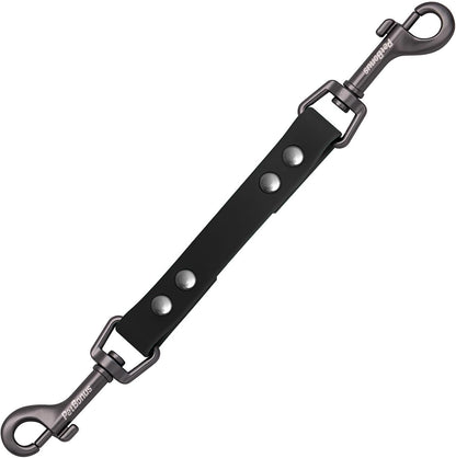 Petbonus Waterproof Dog Collar Safety Clip, Odor Proof Backup Safety Clip for Harness, Prong, Standard Collars, Heavy Duty Double Ended Clasp, Durable Dog Leash Connector for Training Walking (Black)1