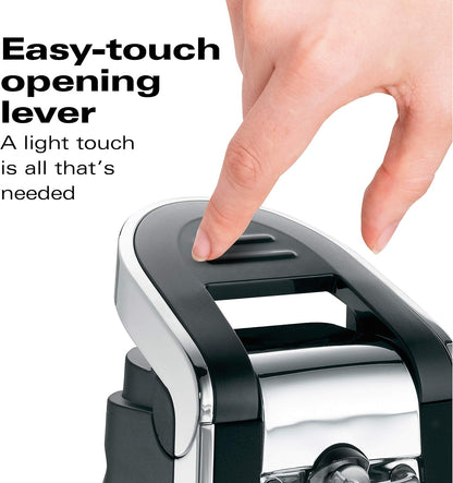 6-Slice Countertop Toaster Oven with Easy Reach Roll-Top Door, Bake Pan, Silver (31127D) & (76606ZA) Smooth Touch Electric Automatic Can Opener with Easy Push down Lever7