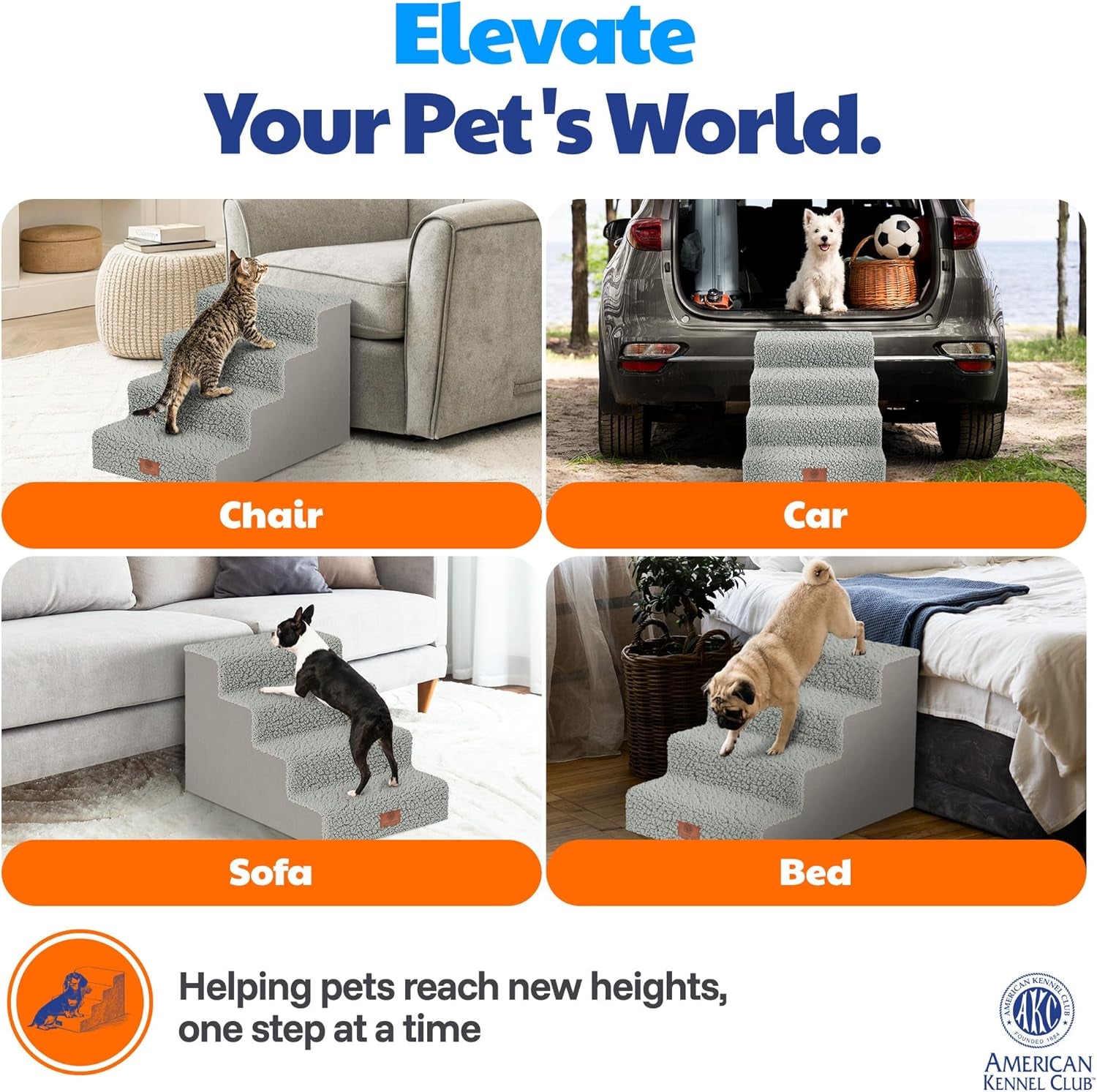 akc-4-step-pet-stairs-for-beds-couch-built-for-small-dogs-small-breeds-long-back-senior-dogs-lightweight-soft-non-slip-washable-no-tool-assembly-supports-35-lbs-16x24x14-2-in-foldable-non-slip-pet-steps-with-washable-cover-and-no-tool-assembly-for-long-back-and-senior-dogs