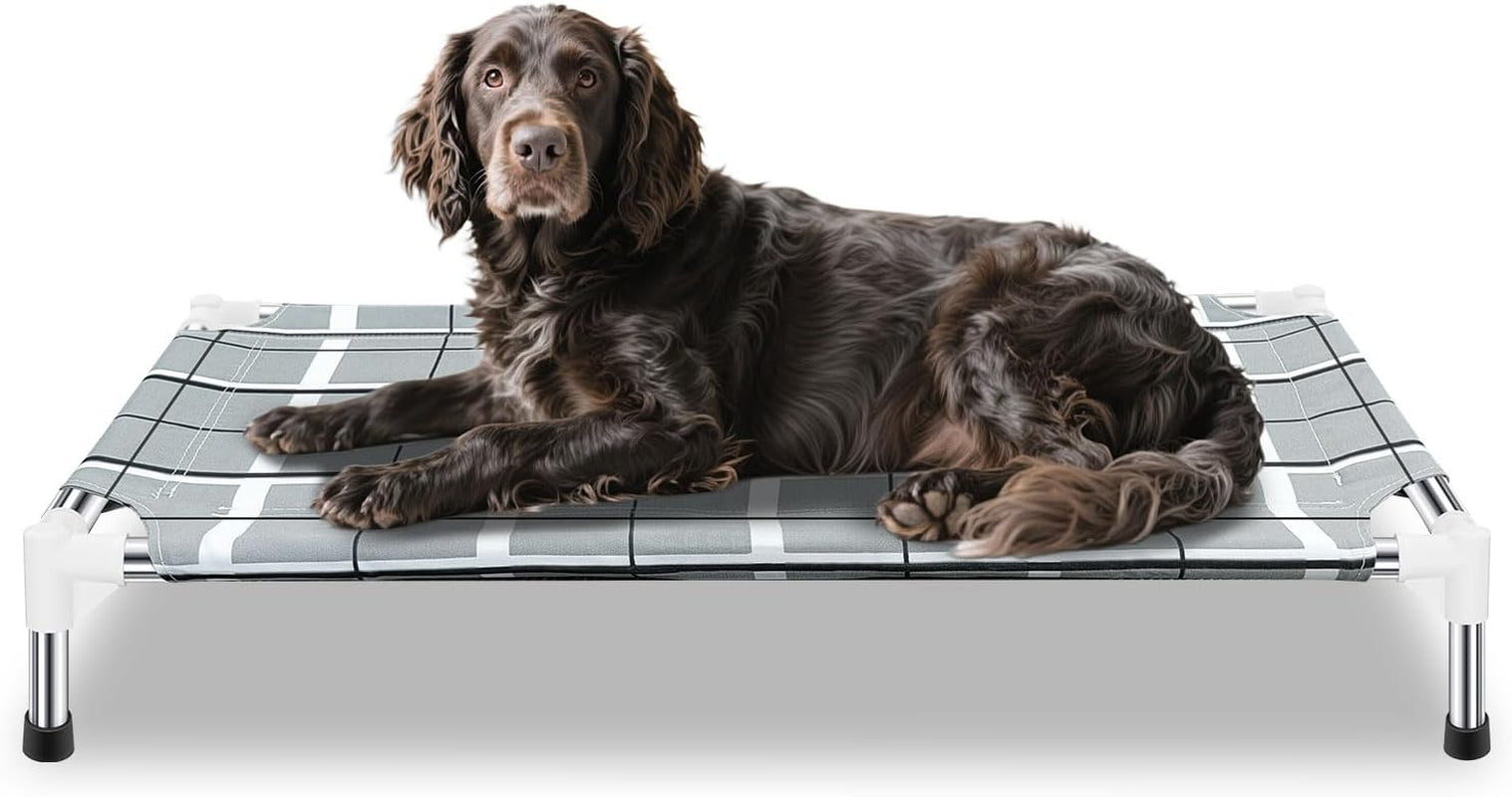 elevated-dog-bed-raised-cooling-lifted-dog-cot-for-indoor-outdoor-cooling-breathable-outside-portable-dog-hammock-bed-for-small-pet-non-slip-feet-stainless-steel-frame