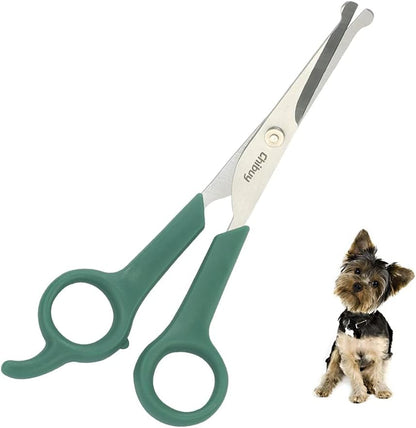 Chibuy Professional Pet Grooming Scissors with round Tip Stainless Steel Dog Eye Cutter for Dogs and Cats, Professional Grooming Tool, Size 6.70" X 2.6" X 0.43" 1. Grey6