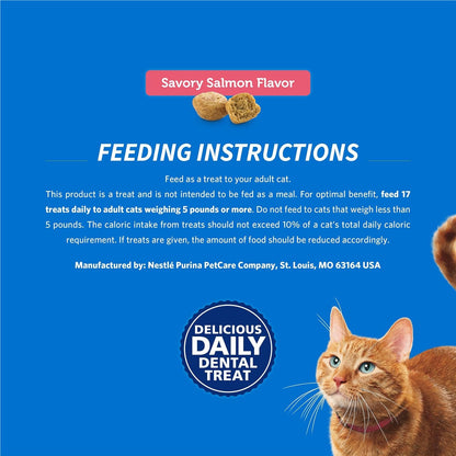 Purina Dentalife Made in USA Facilities Cat Dental Treats, Savory Salmon Flavor - 19 Oz. Bag9