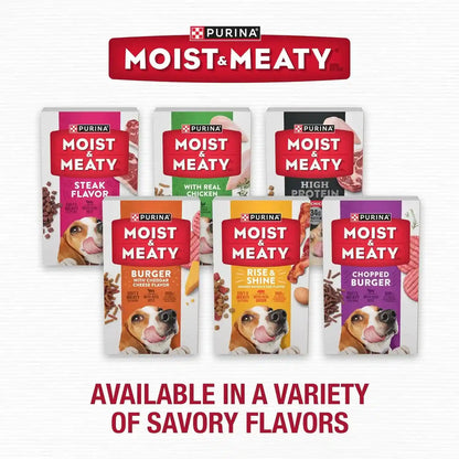 Purina Moist and Meaty Steak Flavor Soft Dog Food Pouches - 36 Ct. Pouch8